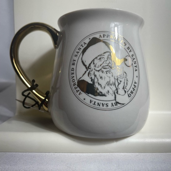 Grateful Gatherings Santa Mug with Gold Handle Brand New With Tag - Picture 1 of 7